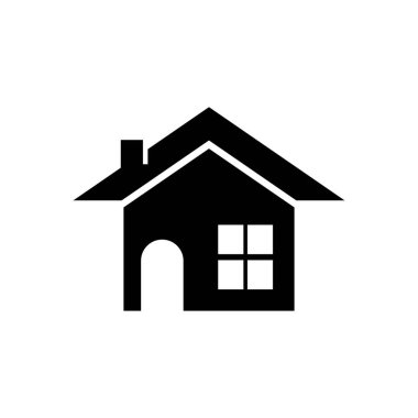 Ev simgesi tasarım şablonu vektörü izole edildi