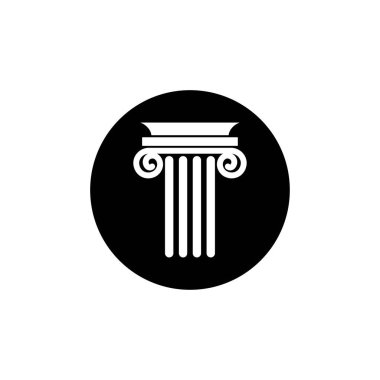 Sütun simgesi tasarımı şablonu izole edildi