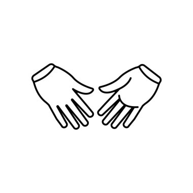 El hareketi simgesi tasarımı vektör çizimi