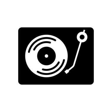 DJ müzik enstrümanı simge tasarım şablonu