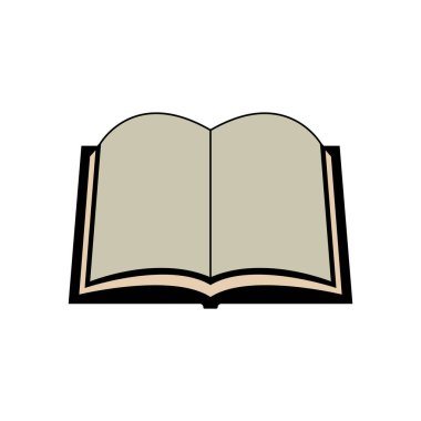 Klasik eski kitap simgesi tasarım şablonu vektörü