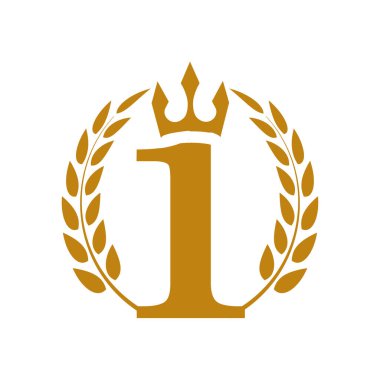 Bir numaralı simge tasarım şablonu vektörü