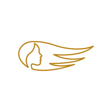 Güzellik Kadın simgesi tasarımı vektör çizimi