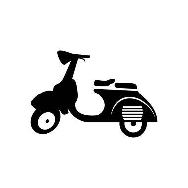Vespa scooter simgesi tasarım şablonu