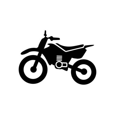 Motosiklet simgesi tasarımı vektör çizimi