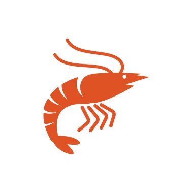 Karides simgesi tasarım şablon çizimi