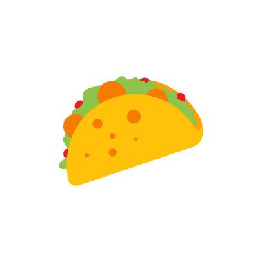 Taco simgesi tasarımı vektör çizimi
