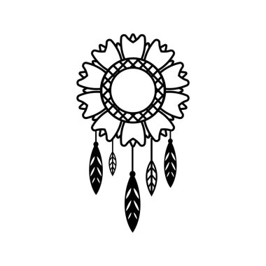 Rüya Yakalayıcı simge tasarım şablonu vektörü