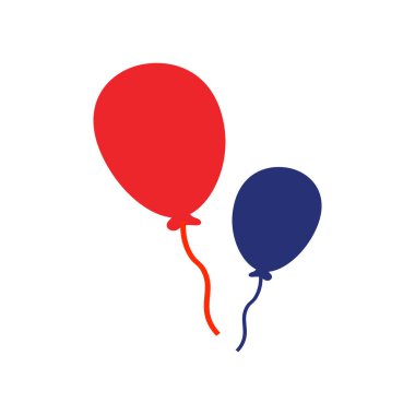 Balon simgesi tasarım şablonu izole edilmiş vektör illüstrasyonu