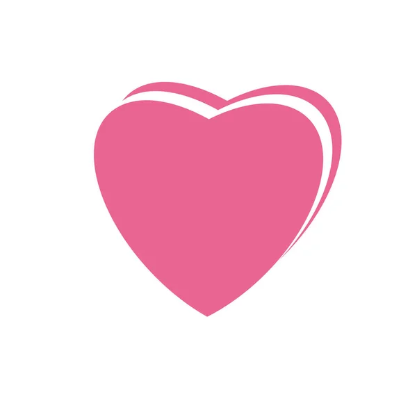 Szív rózsaszín ikon design sablon vektor illusztráció elszigetelt — Stock Vector
