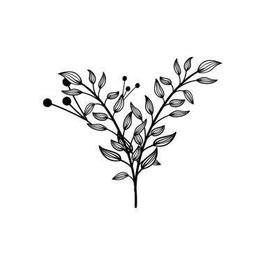 Yaprak simgesi tasarımı vektör çizimi