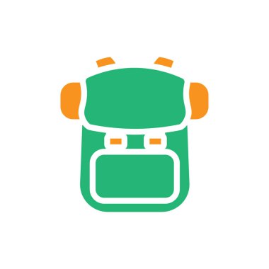 Simge tasarım şablonu vektör izole sırt çantası