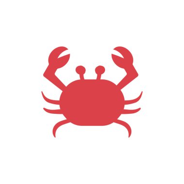 Crab icon design template vector isolated illustration