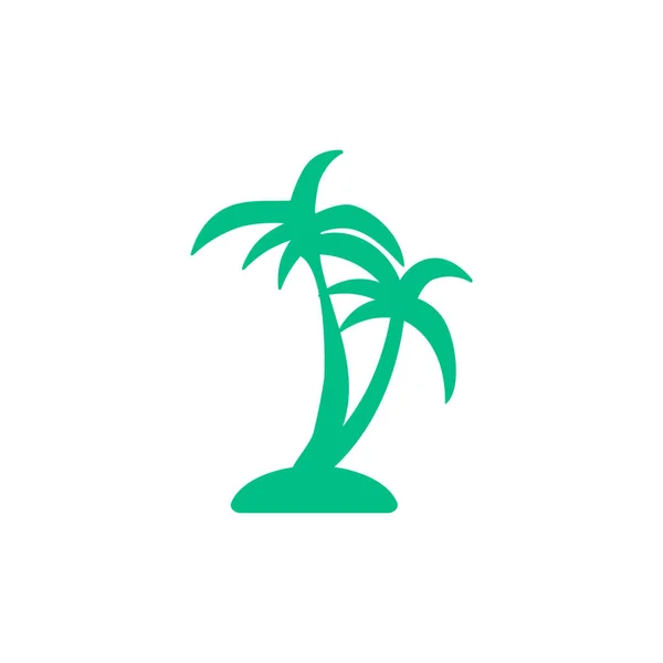 Palm Tree Ikon Design Mall Vektor Isolerade — Stock vektor