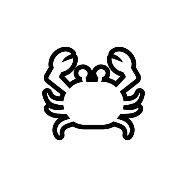 Crab Icon Design Template Vector Isolated Illustration — Stock vektor