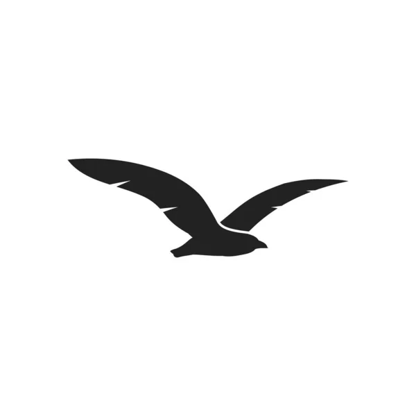 Шаблон Дизайну Значка Птаха Чайка Векторні Ізольовані Ілюстрації — стоковий вектор