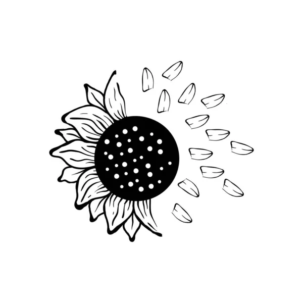 Sonnenblumen Icon Design Template Vektor Isoliert — Stockvektor