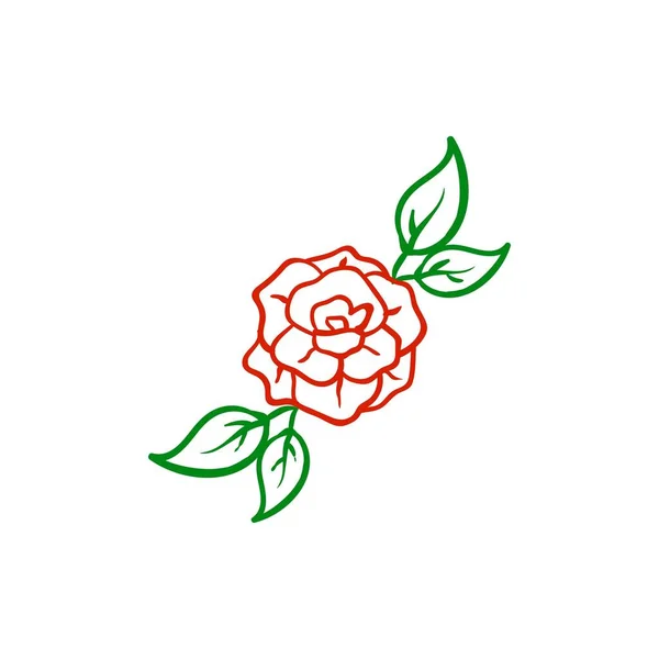 Rose Flower Icon Design Template Vector Isolated — Διανυσματικό Αρχείο