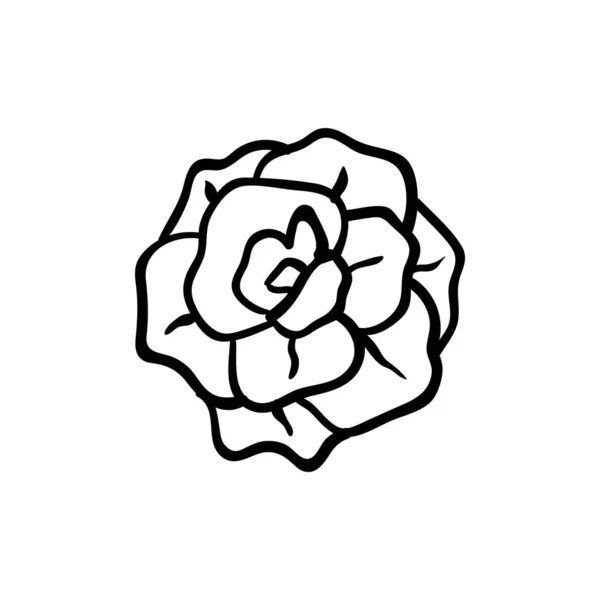 Rose Flower Icon Design Template Vector Isolated — Διανυσματικό Αρχείο