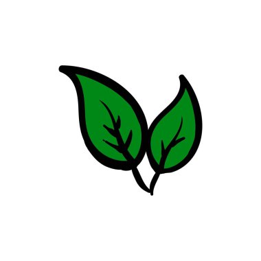 Organic leaf icon design template