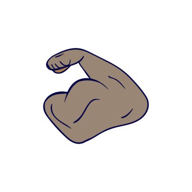 Arm bodybuilder icon design template vector isolated