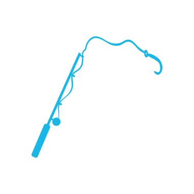 Fishing rod icon design template vector isolated illustration
