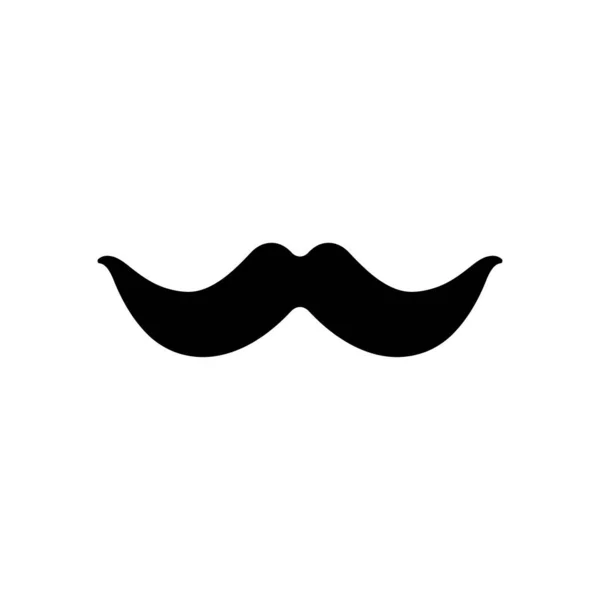 Modèle Conception Icône Moustache Illustration Isolée Vectorielle — Image vectorielle