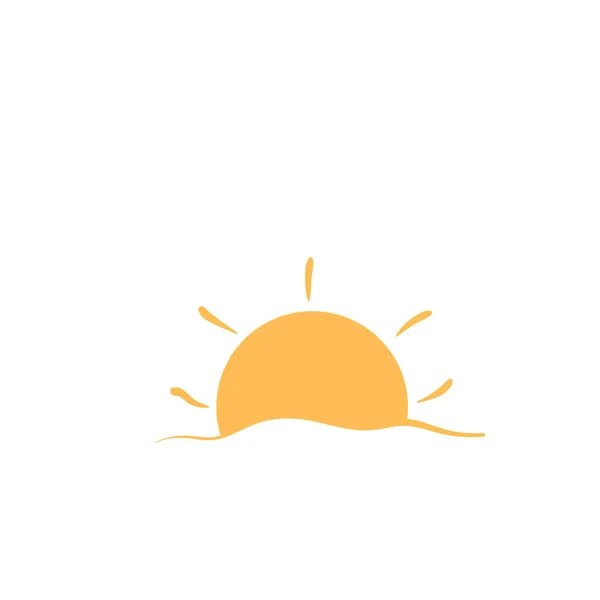 Sun Icon Design Template Vektor Isolierte Abbildung — Stockvektor