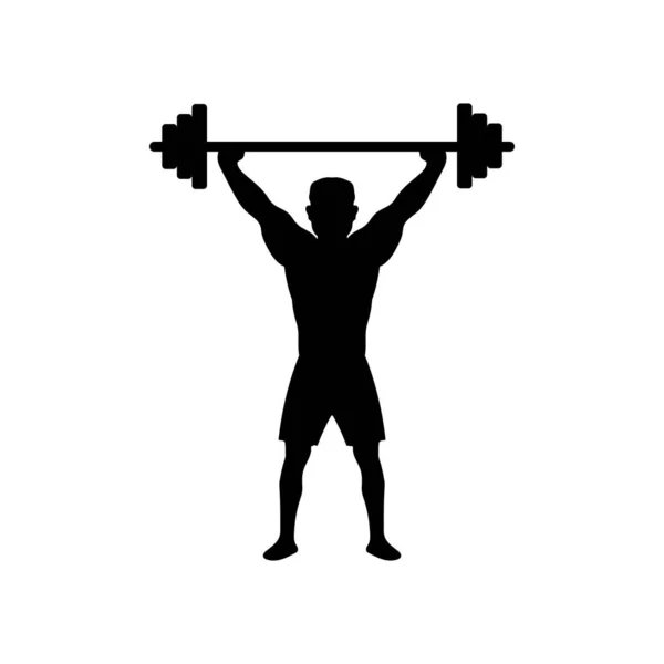 Deadlift Barbell Icon Design Template Vector — Διανυσματικό Αρχείο