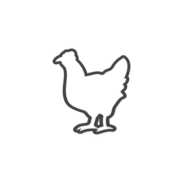 Modèle de conception d'icône de poulet vecteur isolé — Image vectorielle