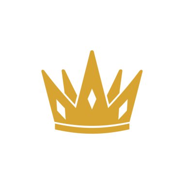 Crown simge tasarım şablonu vektör izole illüstrasyonu