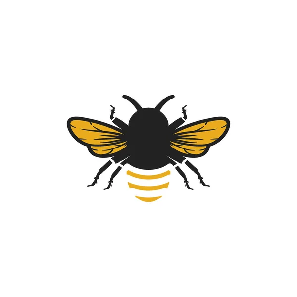 Шаблон Дизайну Іконок Бджіл Векторні Ізольовані Ілюстрації — стоковий вектор