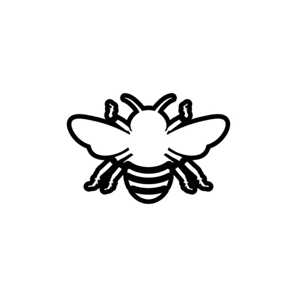 Icono Abeja Plantilla Diseño Vector Ilustración Aislada — Archivo Imágenes Vectoriales