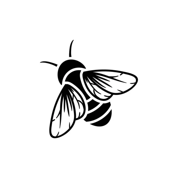 Icono Abeja Plantilla Diseño Vector Ilustración Aislada — Vector de stock