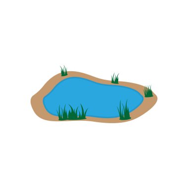 Lake icon design template vector isolated illustration