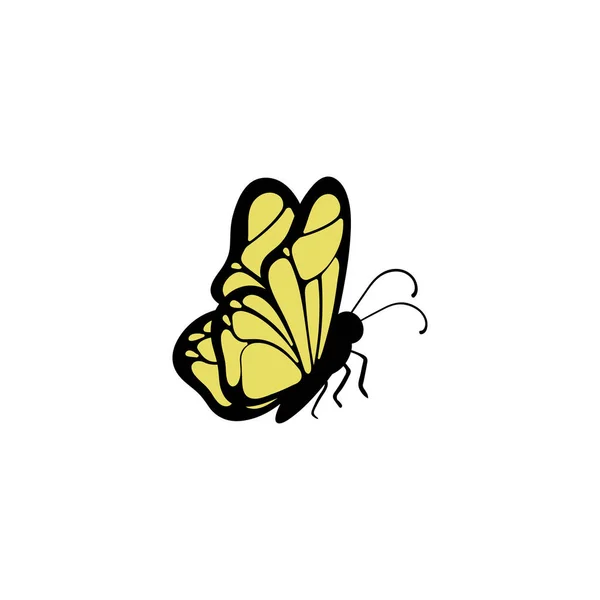 Schmetterling Icon Design Template Vektor Isolierte Illustration — Stockvektor
