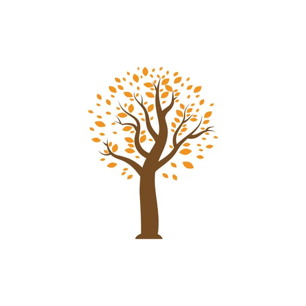 Autumn Tree Icon Design Template Vector Isolated Illustration — Vector de stock