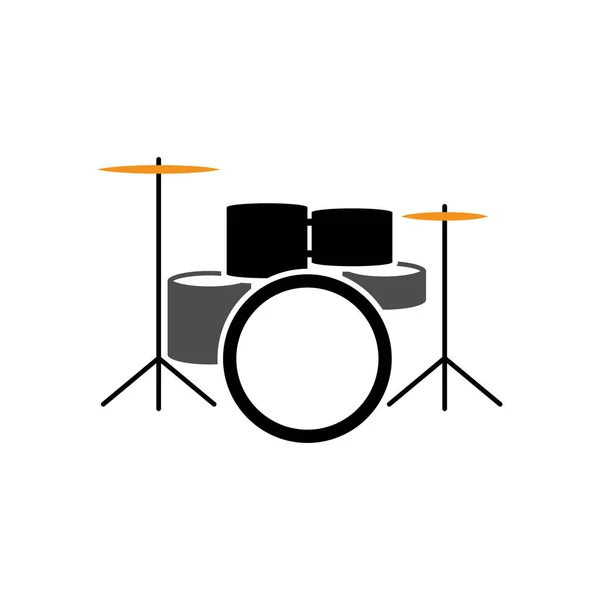 Drum Pictogram Ontwerp Template Vector Geïsoleerde Illustratie — Stockvector