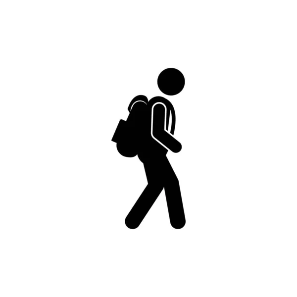 Hiking Icon Design Template Vector Isolated Illustration — Vetor de Stock