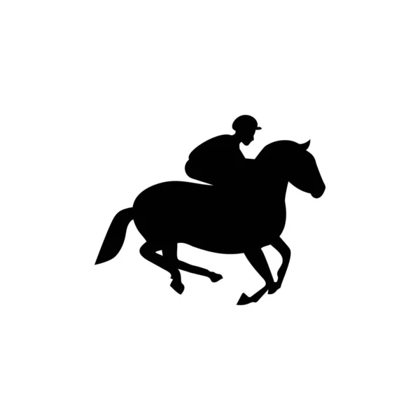 Horse Jockey Icon Design Template Vector Isolated Illustration — Vettoriale Stock