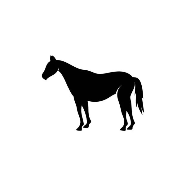 Horse Standing Icon Design Template Vector Isolated Illustration — Archivo Imágenes Vectoriales