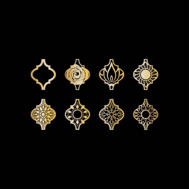 Arabesk simgesi tasarımı şablonu izole edildi