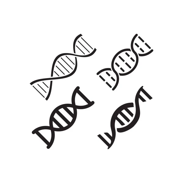 Dna Science Icon Design Set Bundle Template Isolated — Stock Vector