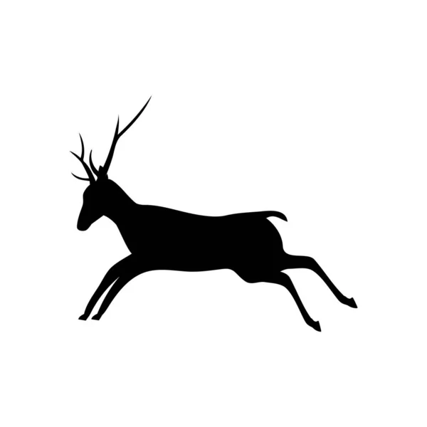 Deer Silhouette Icon Design Template Vector Isolated — Stock Vector