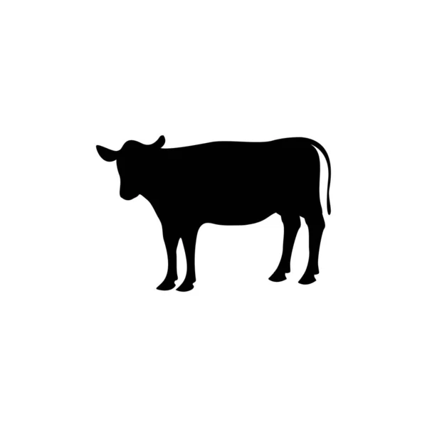 Vaca Icono Diseño Plantilla Vector Aislado — Vector de stock