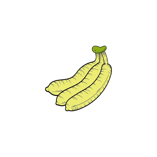Banán Kézzel Rajzolt Illusztráció Előfizetői Ikon — Stock Vector