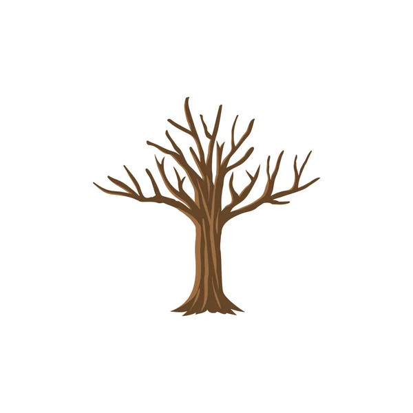 Icono Clipart Ilustración Árbol Muerto — Vector de stock