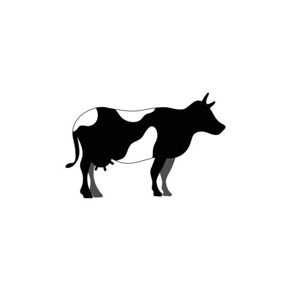 Ілюстрація шаблону дизайну значка коров'ячого молока — стоковий вектор