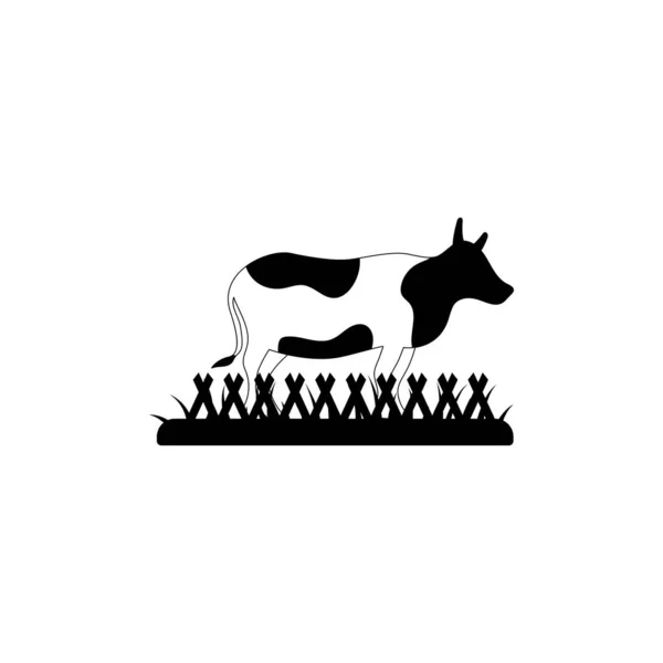 Illustration de modèle de conception d'icône de lait de vache — Image vectorielle