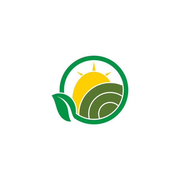 Farm paisagem natureza ícone design modelo ilustração — Vetor de Stock
